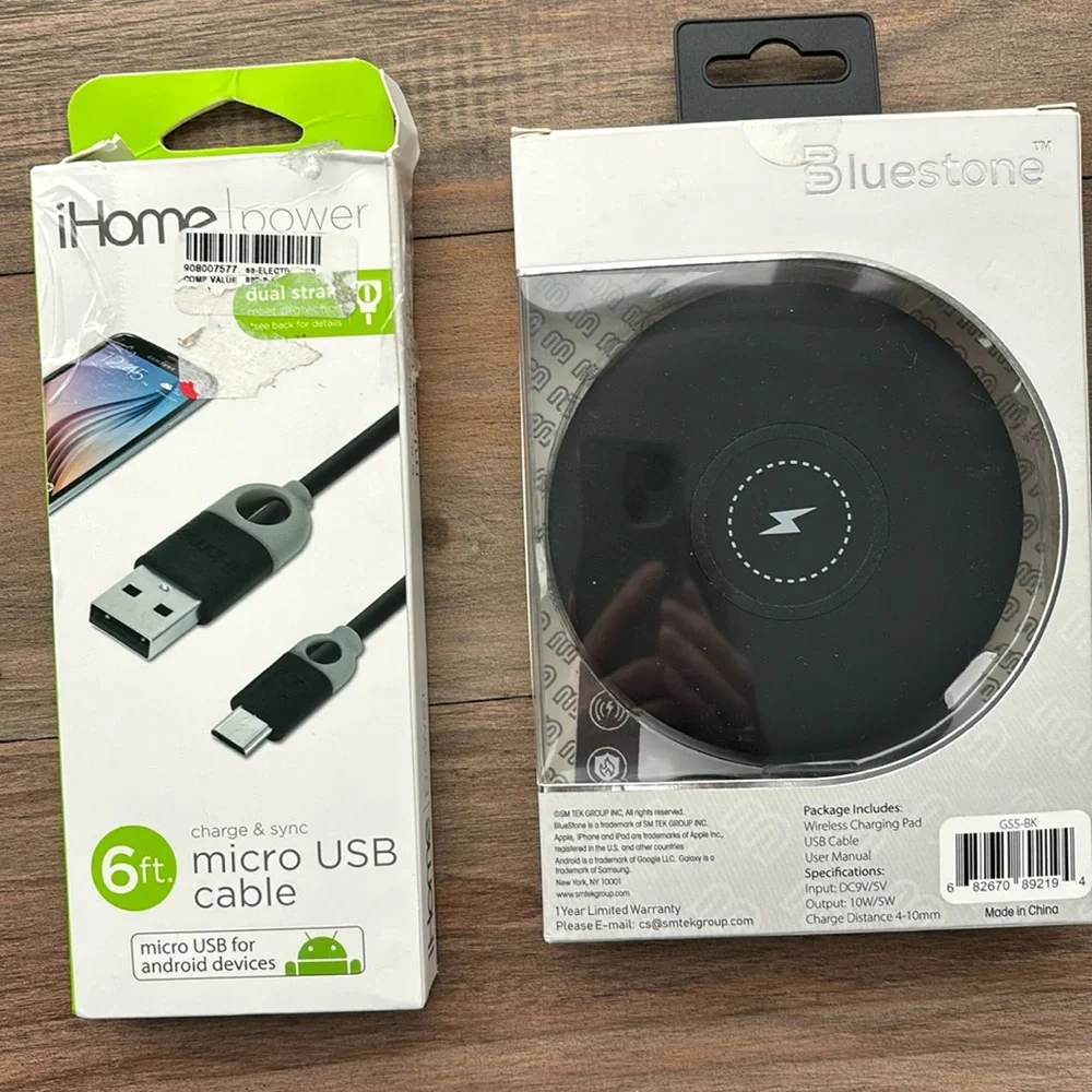 Rapid charging Power disc and USB cable